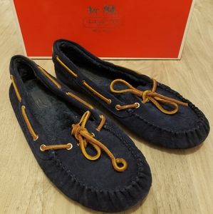 Coach Dark Blue Slipper Shoes Size 10